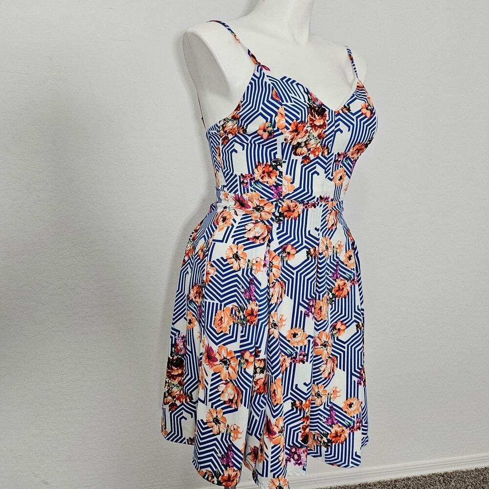 Anna Grace midi dress spaghetti straps A-line sz L - Picture 2 of 7